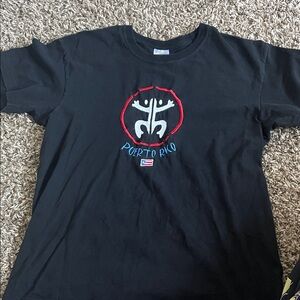 Black Kids T-Shirt with Puerto Rico Design